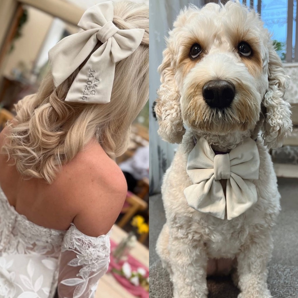 Personalised Hair Bows & Matching Pets